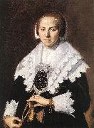 HALS, Frans Portrait of a Woman Holding a Fan oil on canvas